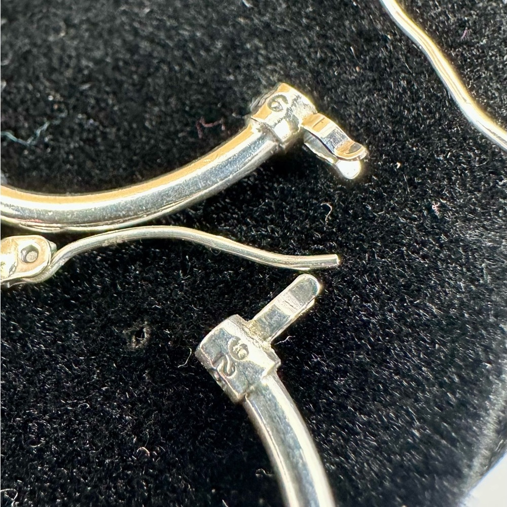 BA SUARTI Bali Sterling Silver Filigree 3 Bangle Bracelets & Hoop Earrings Set - Picture 12 of 16